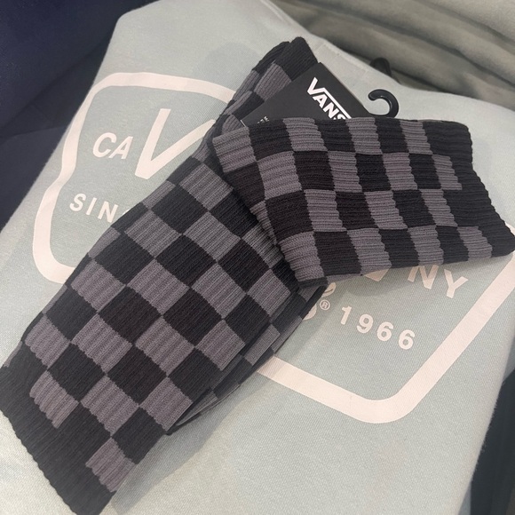 Vans Checkerboard Pewter / Black Crew Socks (1 pair) - Picture 7 of 16